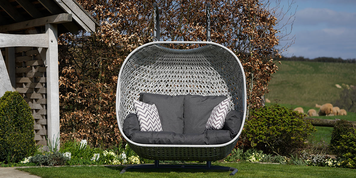 Hanging Egg Chair on Grass