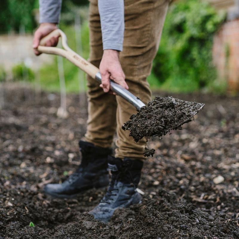 Turning over Soil with a Spade