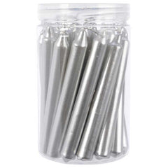 Decoris Mini Silver Dinner Candles (Pack of 22) image 0