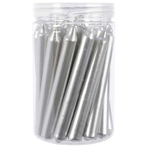 Decoris Mini Silver Dinner Candles (Pack of 22) image 0