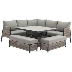 Bramblecrest Mauritius Lounge Set with Square Dual Height Table image 6