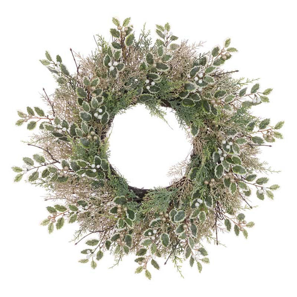 Floralsilk Sparkle Holly Wreath image 0