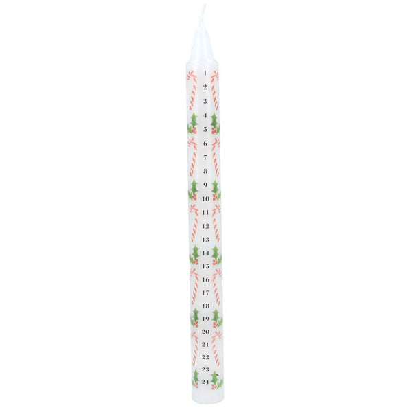 Gisela Graham Candy Cane Advent Candle image 0