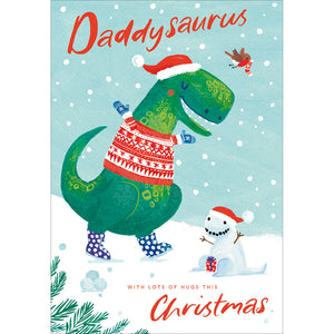 Woodmansterne Dino Daddy Christmas Card image 0