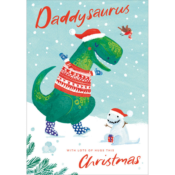 Woodmansterne Dino Daddy Christmas Card image 0