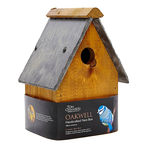 Tom Chambers Oakwell Handcrafted Nest Box (28mm Entrance) image 0