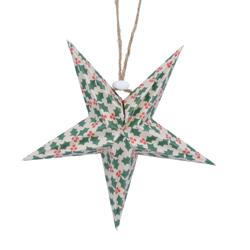Gisela Graham Holly Pattern Star image 0