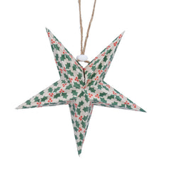 Gisela Graham Holly Pattern Star image 0