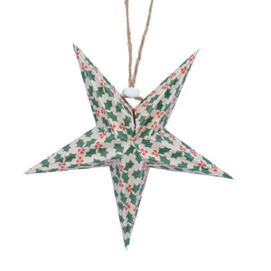 Gisela Graham Holly Pattern Star image 0