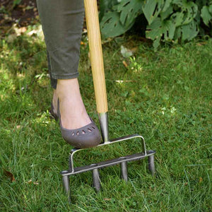 Kent & Stowe Stainless Steel 4 Prong Hollow Tine Aerator image 1