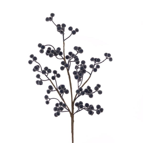 Floralsilk Frosted Blue Berry Spray (69cm) image 0
