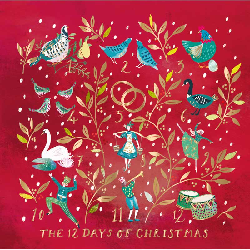Ling Design Premium Christmas Cards - 12 Days of Christmas (Pack of 10) image 0