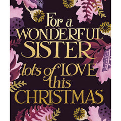 Woodmansterne Wonderful Sister Christmas Card image 0
