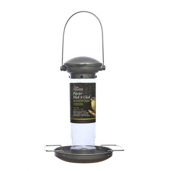 Tom Chambers Pewter Flick 'n' Click Mealworm Feeder image 0