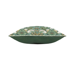 Morris &amp; Co Strawberry Thief Forest Green Outdoor Cushion, 50 x 50cm image 2
