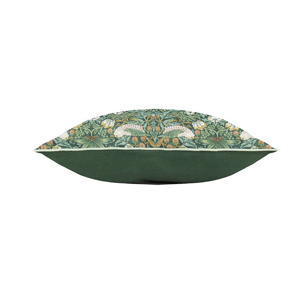 Morris &amp; Co Strawberry Thief Forest Green Outdoor Cushion, 50 x 50cm image 2