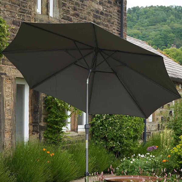Platinum Riva 3m Round Crank & Tilt Parasol – Anthracite image 2