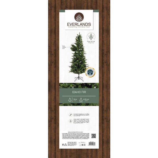 Everlands Idaho Fir Slim Artificial Christmas Tree - 6ft / 1.8m image 4