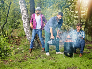 Weber Smokey Mountain Cooker Smoker Black, 47cm + FREE Cover image 1
