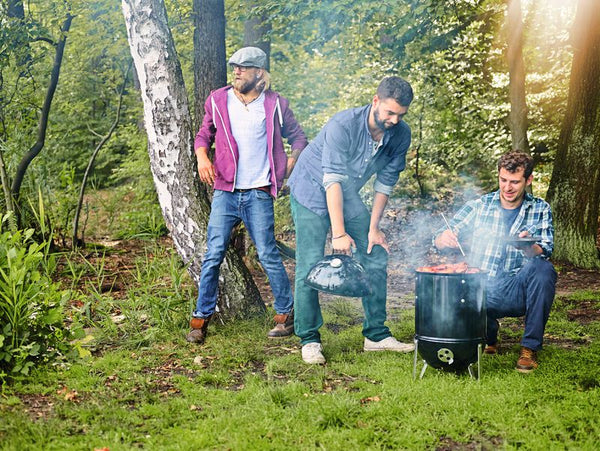 Weber Smokey Mountain Cooker Smoker Black, 47cm + FREE Cover image 1