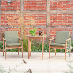 Kettler Meadow 2-Seat Wood & Rope Bistro Set image 0
