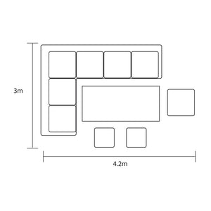 Hartman Eden L-Shaped Corner Sofa Set with Rectangular Table image 19