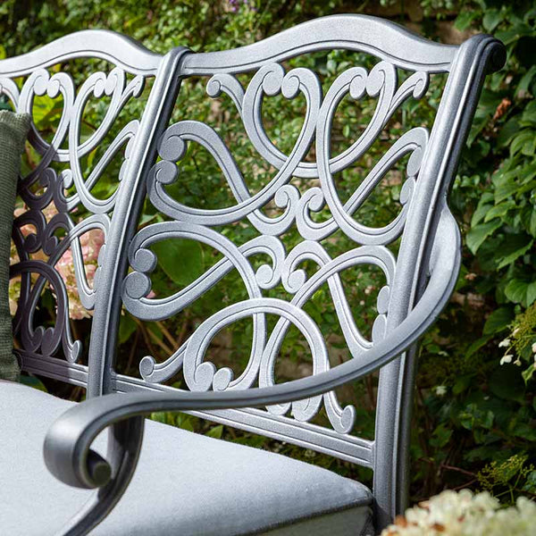 Hartman Capri High Back Bench in Antique Grey with Platinum Cushion image 2