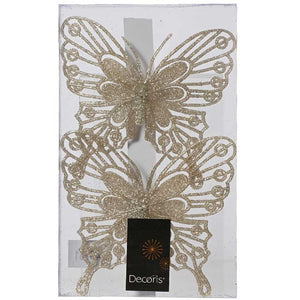 Decoris Glitter Butterfly Clip (Pack of 2) image 1