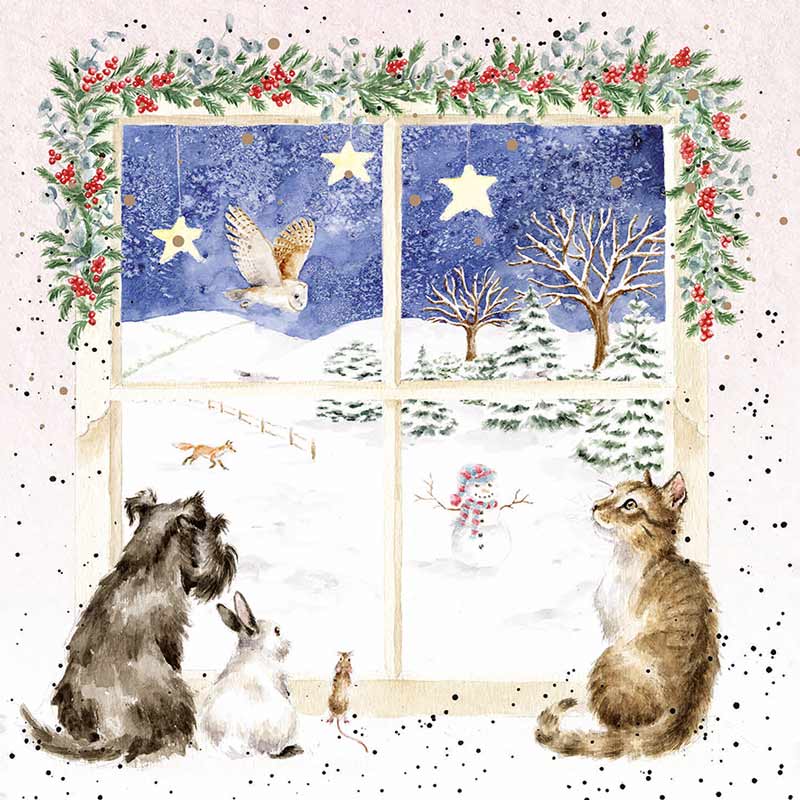 Wrendale Designs Boxed Cards - Joy To The World (Pack of 8) image 0