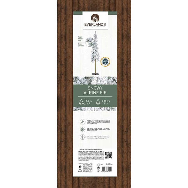 Everlands Alpine Fir Snowy Artificial Christmas Tree - 4ft image 6