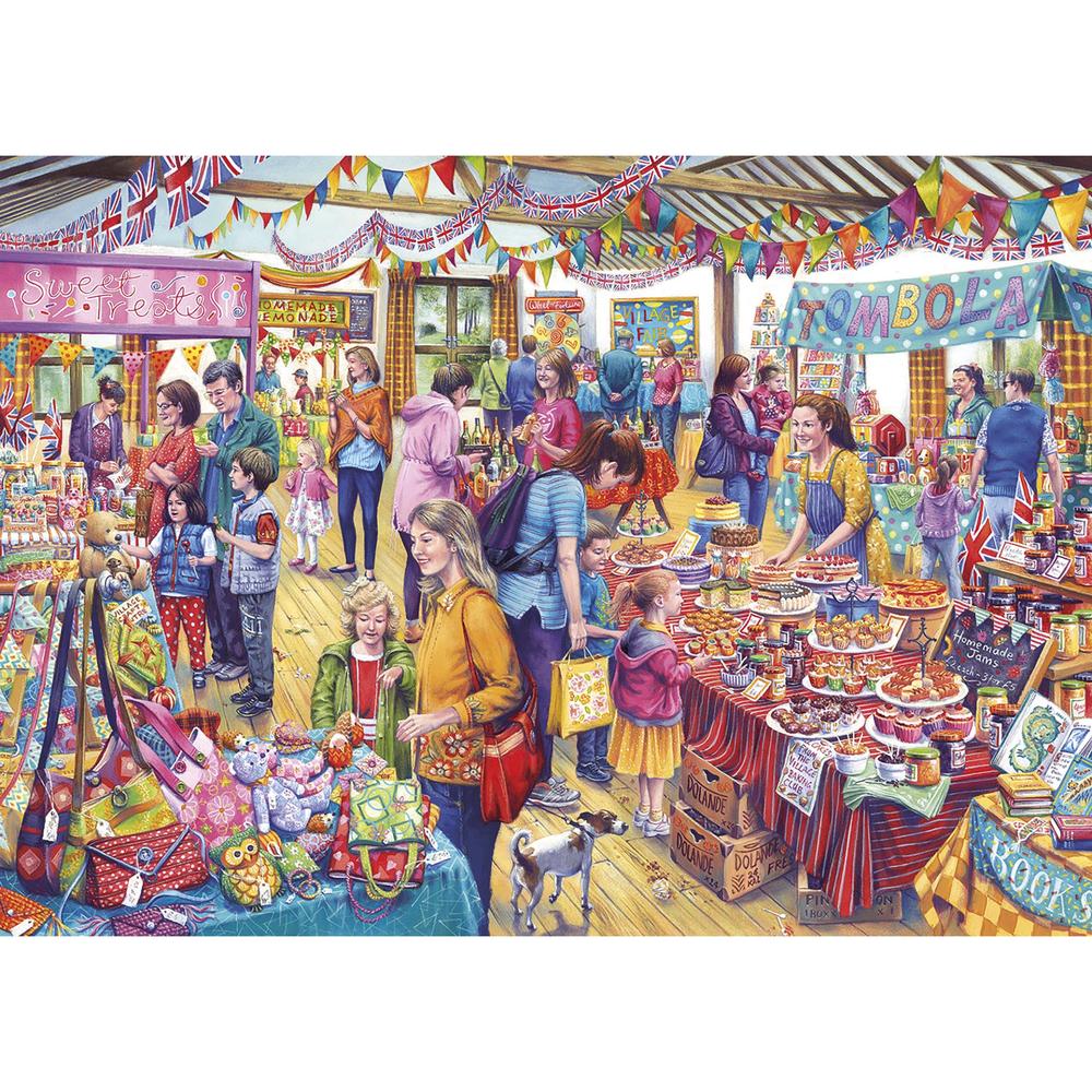 Gibsons Village Tombola 1000 Piece Jigsaw Puzzle image 0