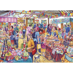 Gibsons Village Tombola 1000 Piece Jigsaw Puzzle image 0