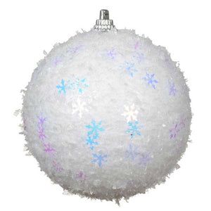 Decoris Polyfoam Bauble with Snowflakes - 10cm image