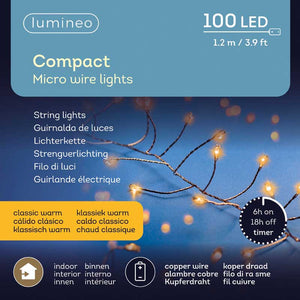 Lumineo Compact Micro Wire Lights - Classic Warm image