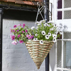 Smart Garden Trinity Faux Rattan Cone Hanging Basket (35cm) image 0
