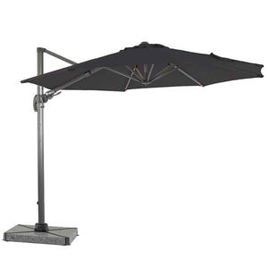 Bramblecrest Chichester 3m Round Cantilever Parasol in Grey with Granite Base &amp; Cover image 4