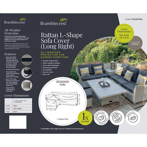 Bramblecrest Cover for Rattan L-Shape Long Right Sofa image 1