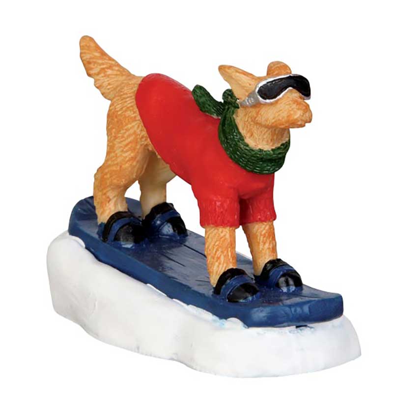 Lemax Snowboarding Dog image 0