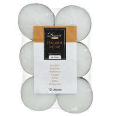 Decoris White Tealights (Pack of 12) image 0