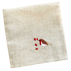Peggy Wilkins Winter Robins Napkins (Pack of 4) image 0