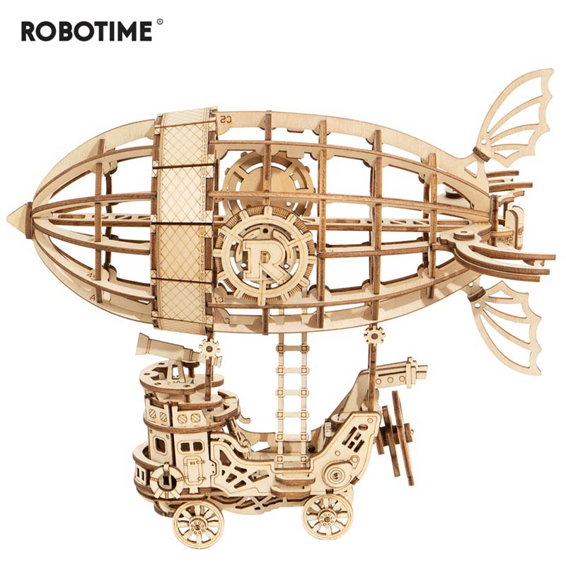 Robotime Airship DIY Wooden 3D Puzzle image 0