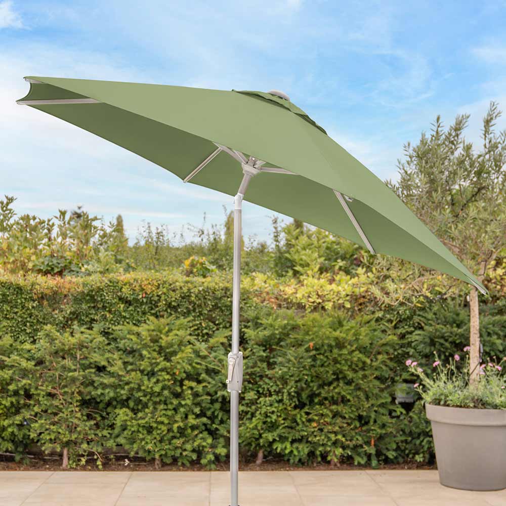 Kettler Meadow 4-Seat Wood & Rope Dining Set with 120cm Round Table, 3m Parasol & Base image 0