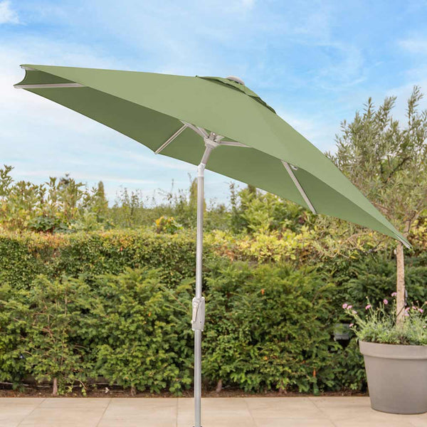Kettler Meadow 4-Seat Wood & Rope Dining Set with 120cm Round Table, 3m Parasol & Base image 1