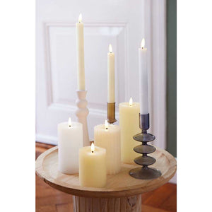 Lumineo Cream Wax LED Dinner Candle (Pack of 2) image 2