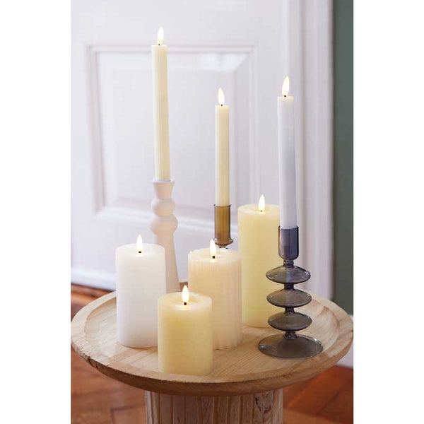 Lumineo Cream Wax LED Dinner Candle (Pack of 2) image 2