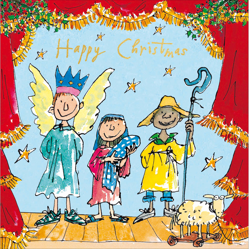 Woodmansterne Nativity Characters Christmas Card image 0