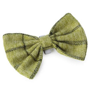 House of Paws Green Tweed Dog Bow Tie image 0