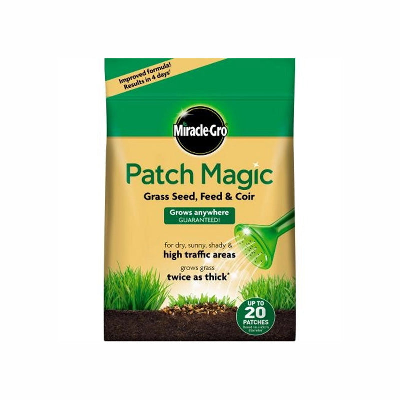 Miracle-Gro Patch Magic Grass Seed, Feed & Coir Bag (20 patches) image 0