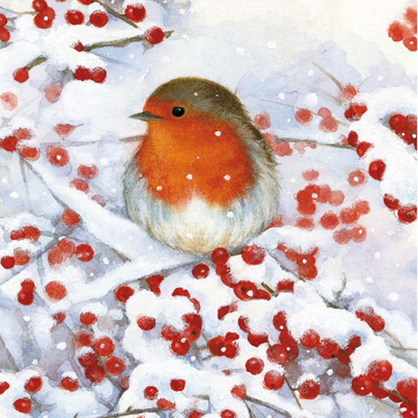 Woodmansterne Festive Friend Robin Christmas Card image 0