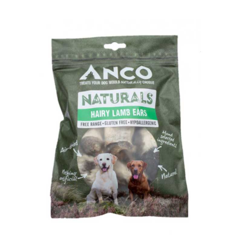 Anco Naturals Hairy Lamb Ears Dog Treats image 0